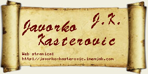 Javorko Kašterović vizit kartica